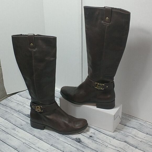 Michael Kors Dark Brown Riding Boots SZ 9.5M - Picture 1 of 10